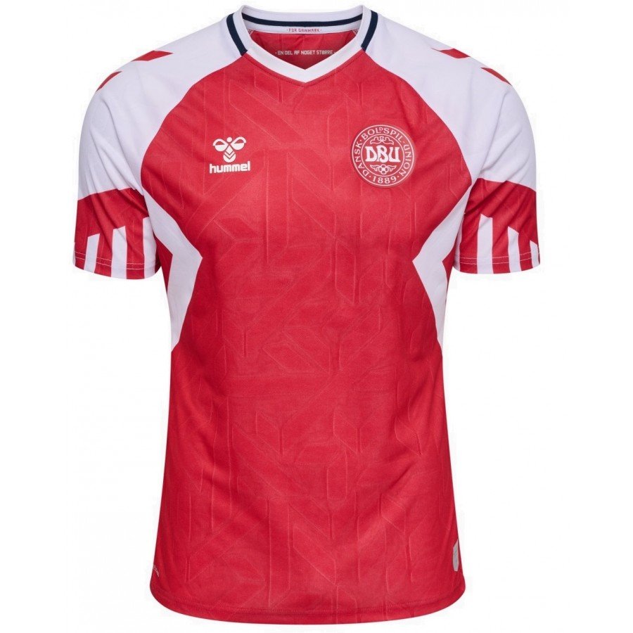 Camisa I Sele o Da Dinamarca 2023 2024 Hummel Oficial camisa-i-sele-o-da-dinamarca-2023-2024-hummel-oficial